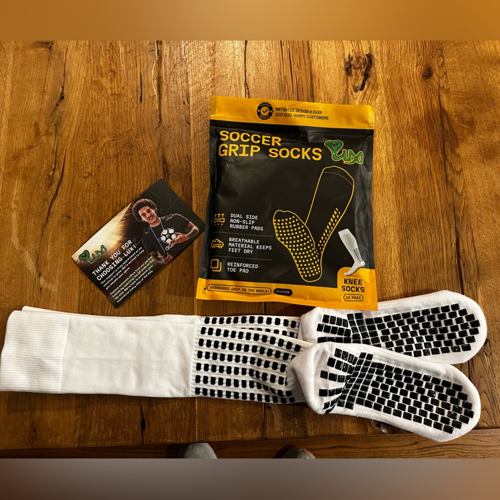 LUX Anti Slip Soccer Knee Socks Sports Grip Socks